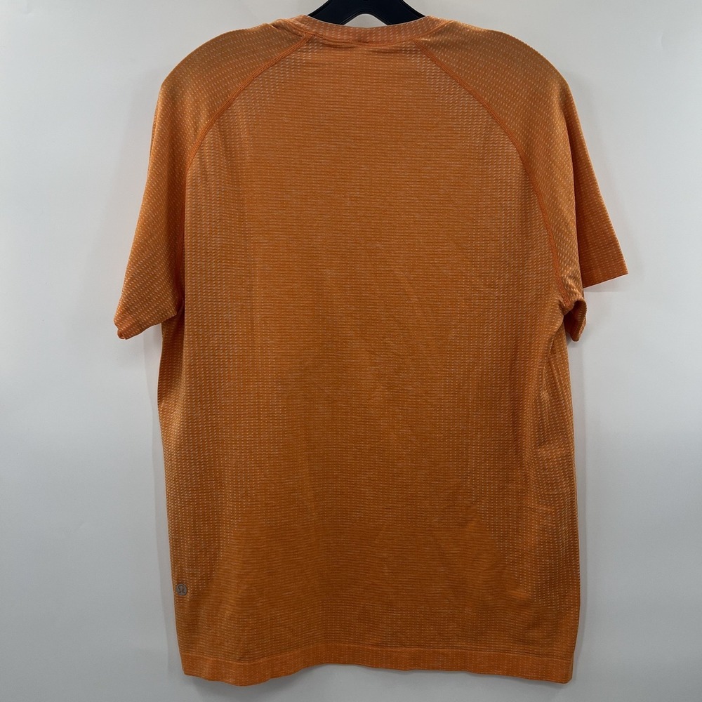 Lululemon Metal Vent Tech Shirt Mens M Orange Yoga Gym Running Crossfit Lifting - Picture 9 of 14